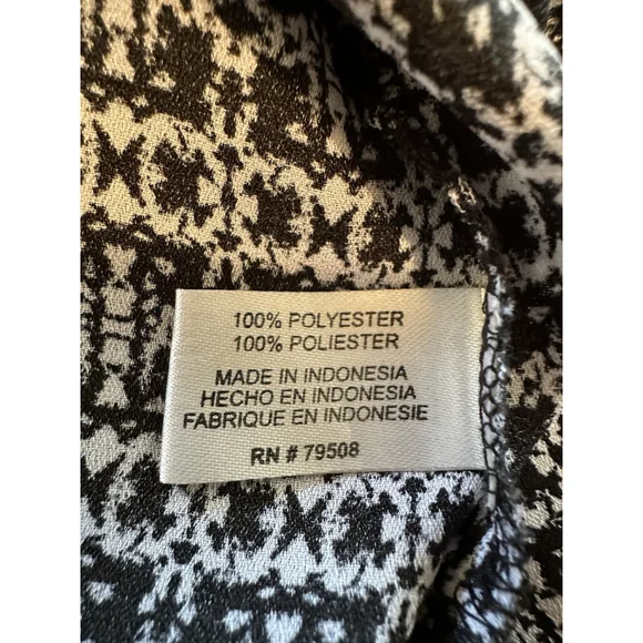 Violet & Claire Career Blouse Womens XL Blue & White 3/4 Sleeves Summer Top - Picture 7 of 17